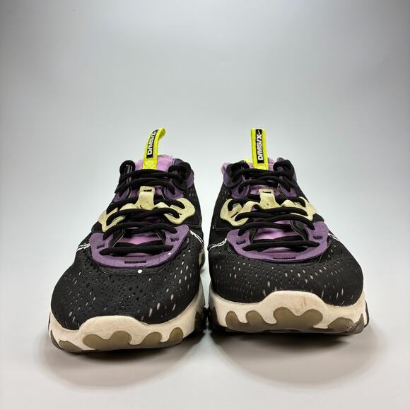 Nike React Vision Black Purple Lace Up Running Shoes CD4373-002 Men's Size 9 - Picture 2 of 10